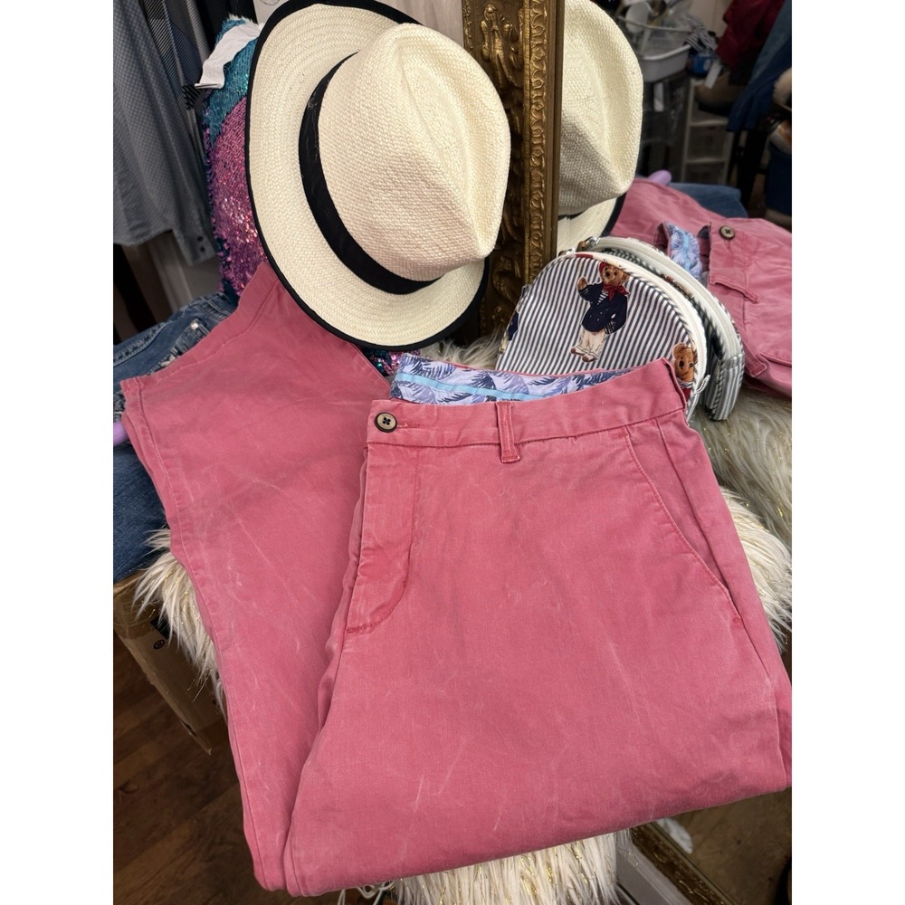 Tommy Bahama Borocay Coral Pink Chino Pants 34x32 Straight Prep Luxury - Picture 16 of 16